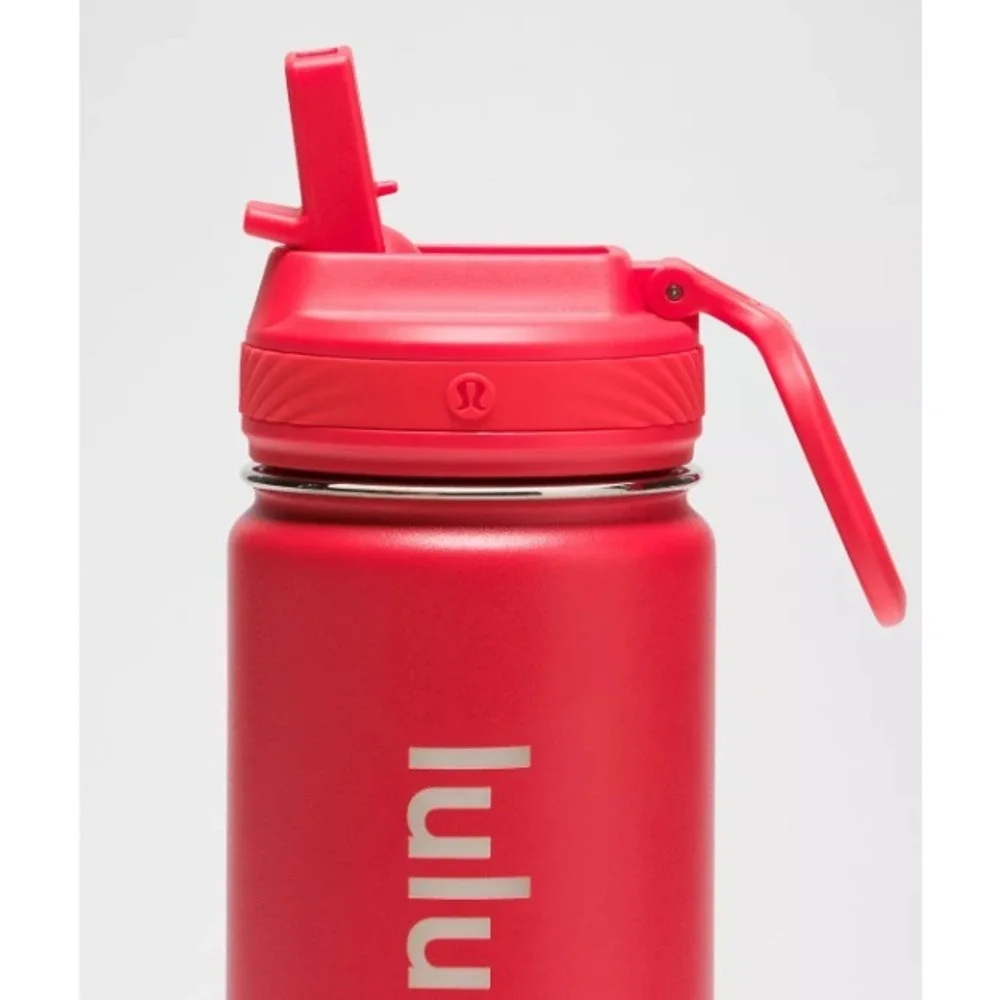 Lululemon-Back to Life Sport Bottle 18oz Straw Lid-Lululemon Red-NWT